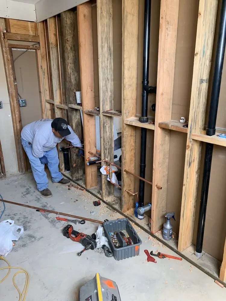 Commercial rough-in plumbing for Water Heater Replacement in Pleasanton